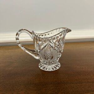 Toscany Hand Cut Clear Lead Crystal Creamer Pitcher Western Germany
